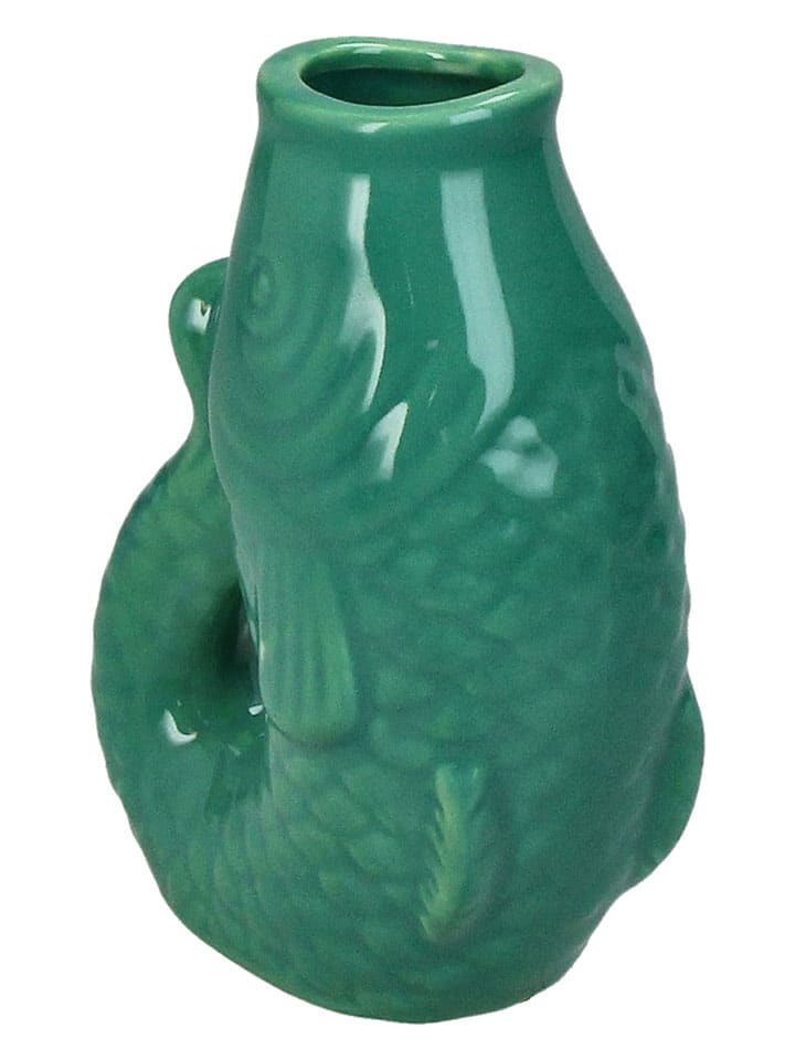 Wazon "Fish" w kolorze turkusowym - 8 x 11 x 5,5 cm