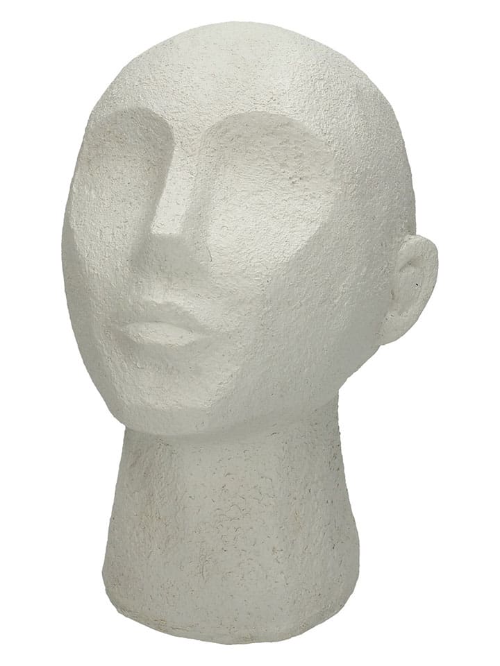 Decoratief figuur "Head" crème - (B)19 x (H)23 x (D)16 cm