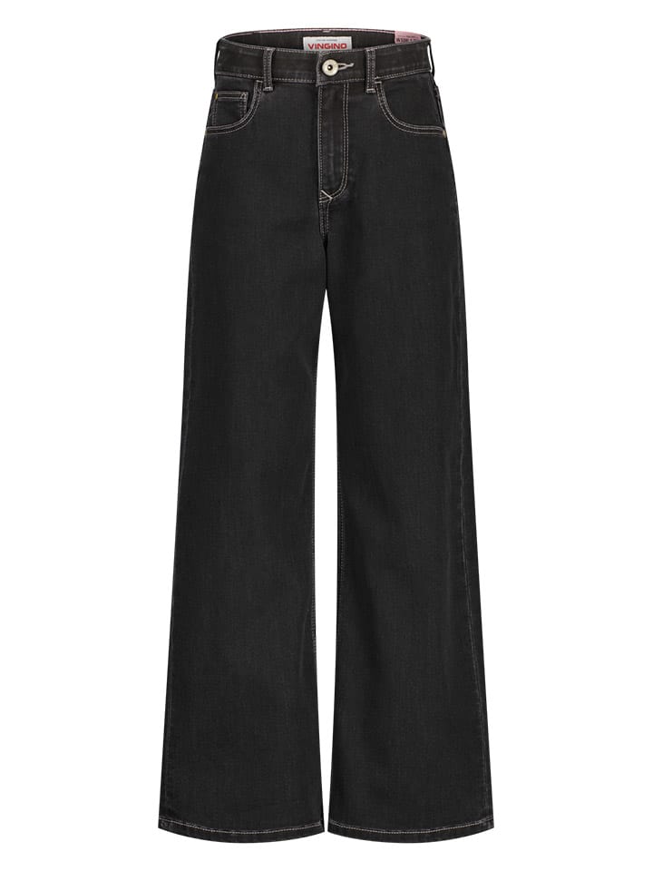 Spijkerbroek "Cosima" - wide leg - zwart