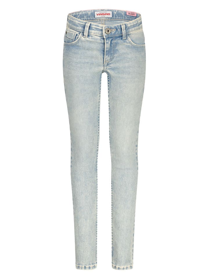Dżinsy "Alice" - Skinny fit - w kolorze błękitnym