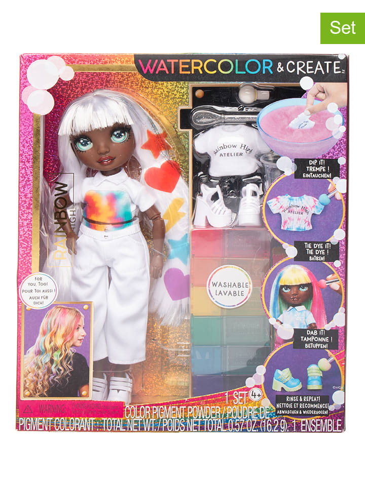 Pop "Rainbow High Watercolor & Create-Green" - vanaf 4 jaar