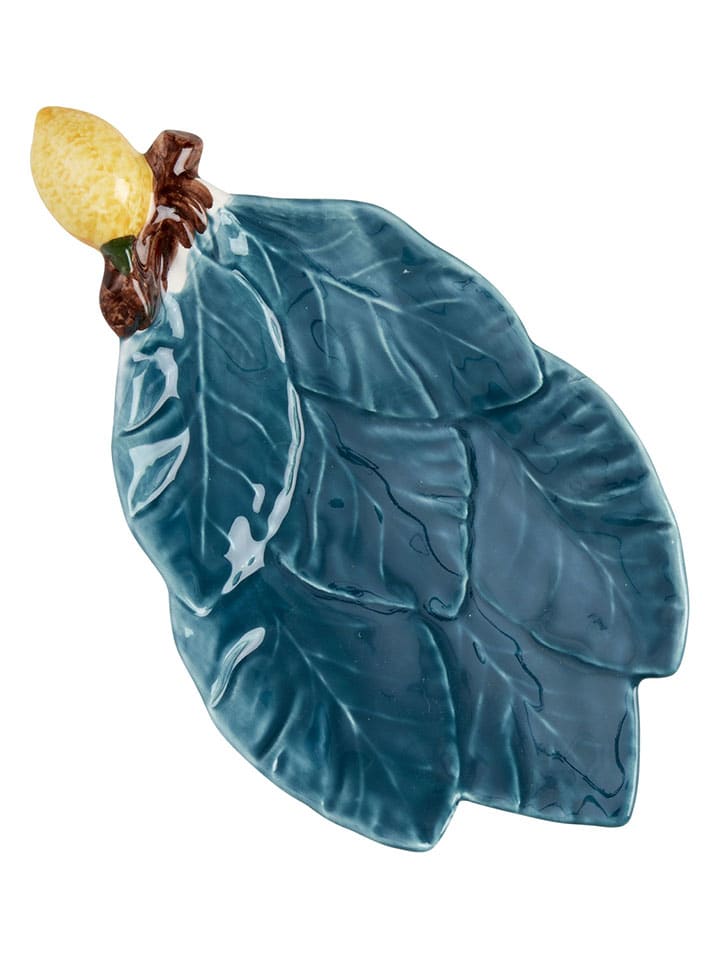 Serveerschaal blauw - (B)14 x (H)25 cm