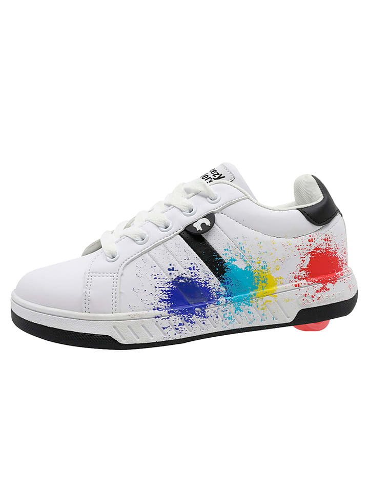 Sneakers mit Rollen in Weiß/ Bunt
