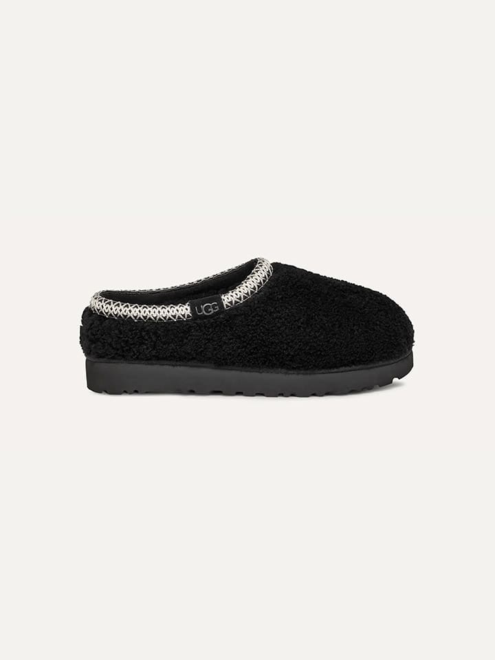 Hausschuhe "Tasman Maxi Curly" in Schwarz