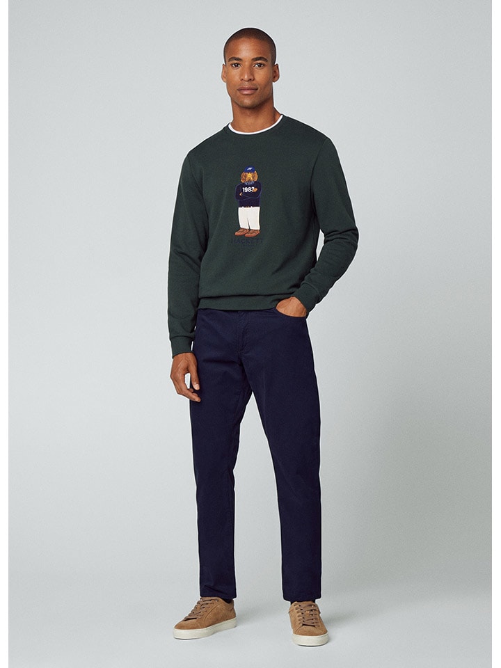 Sweatshirt in Dunkelgrün