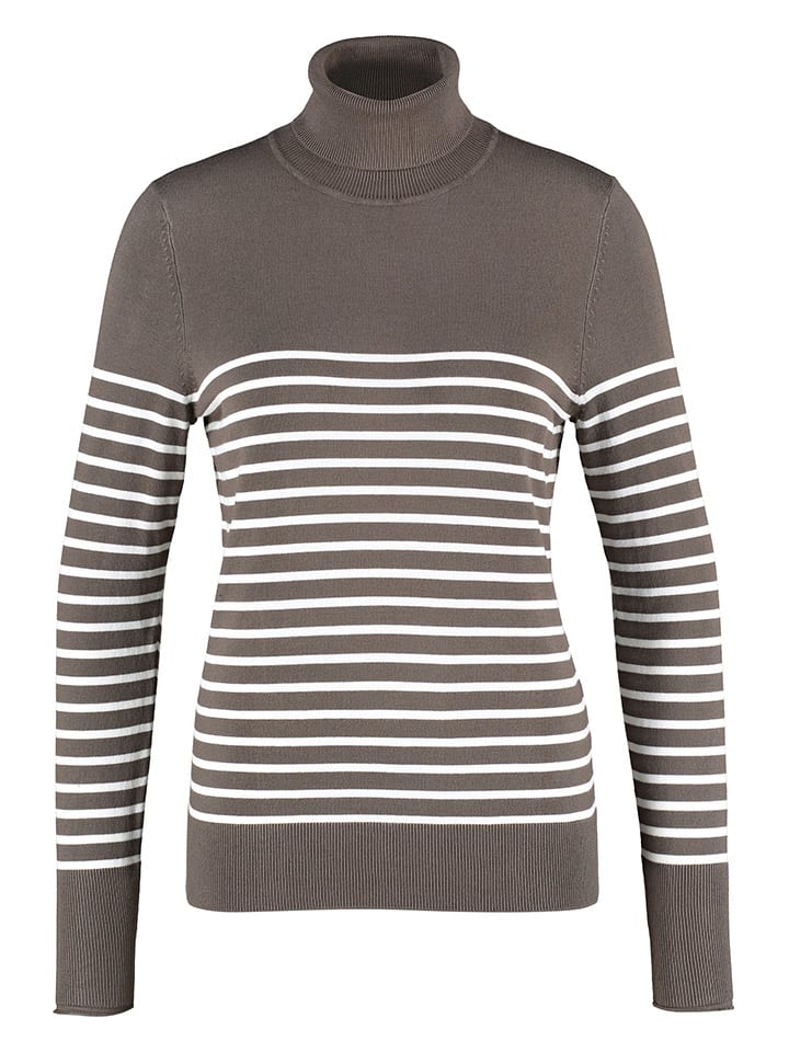 Sweter w kolorze szaro-białym