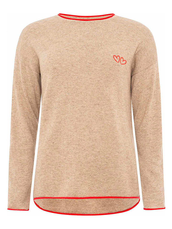Pullover "Doppelherz" in Beige