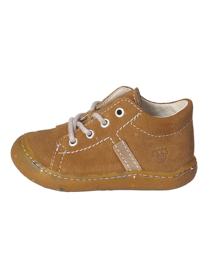 Leren sneakers lichtbruin