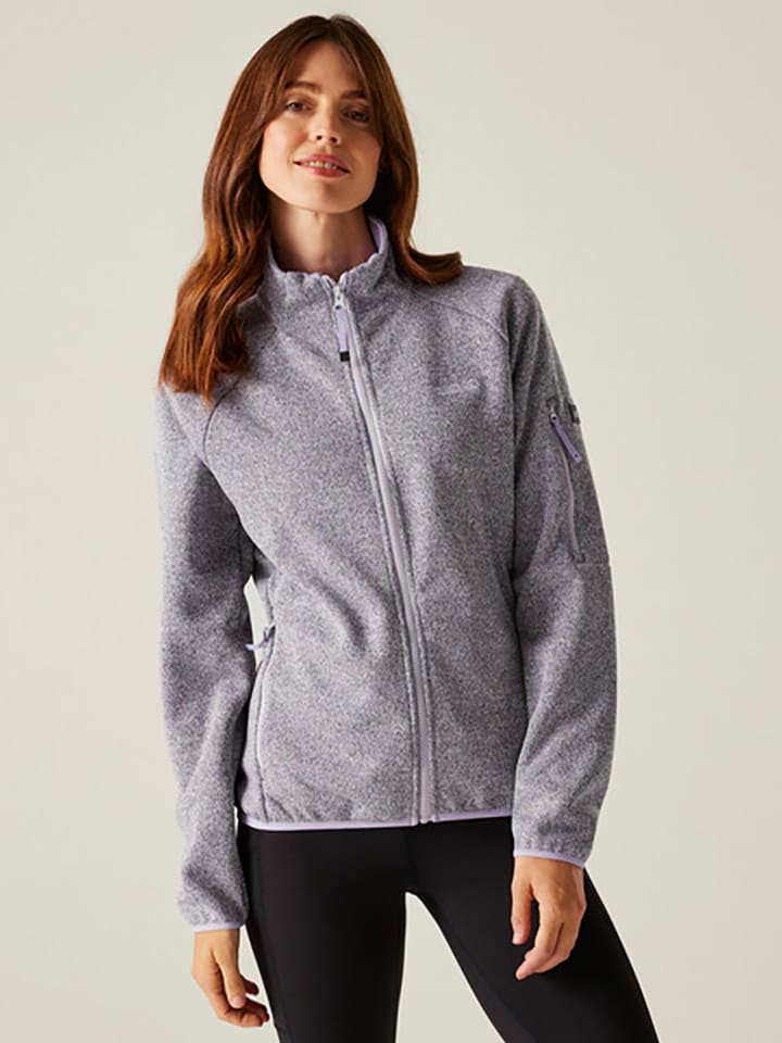 Fleece vest "Ravenhill" grijs/paars