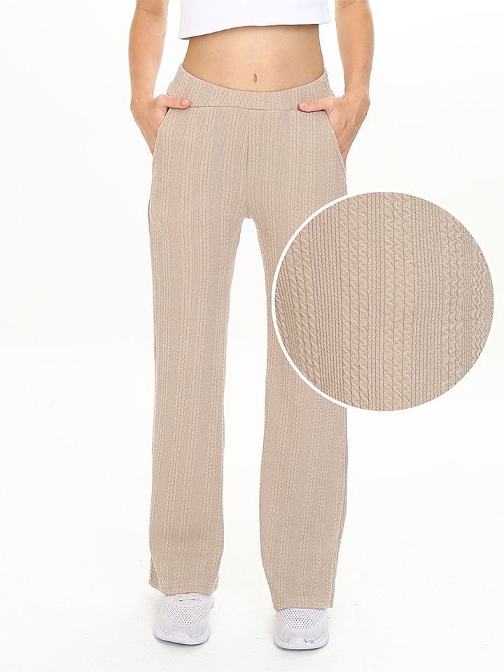 Sweatbroek beige