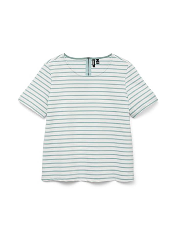 Shirt in Weiß/ Mint