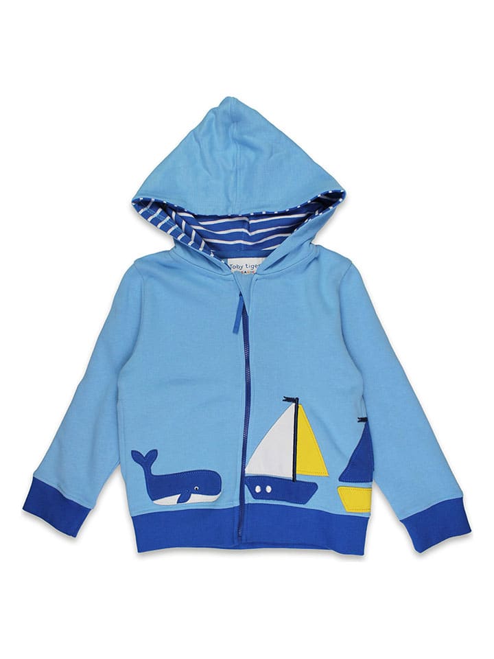 Sweatjacke in Hellblau