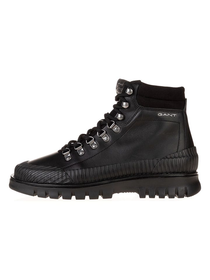 Leder-Boots in Schwarz