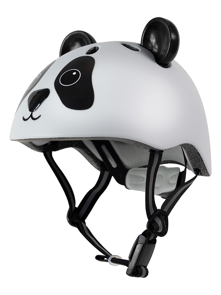 Kask rowerowy w kolorze czarno-białym