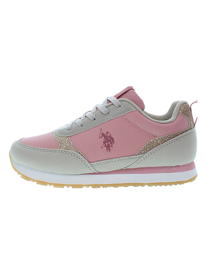 Sneakersy w kolorze szaro-jasnoróżowym
