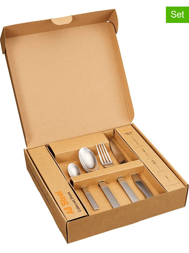 24tlg. Besteck-Set in Silber