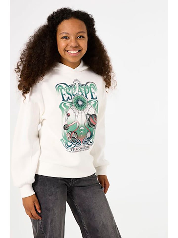 Hoodie in Bunt/ Weiß