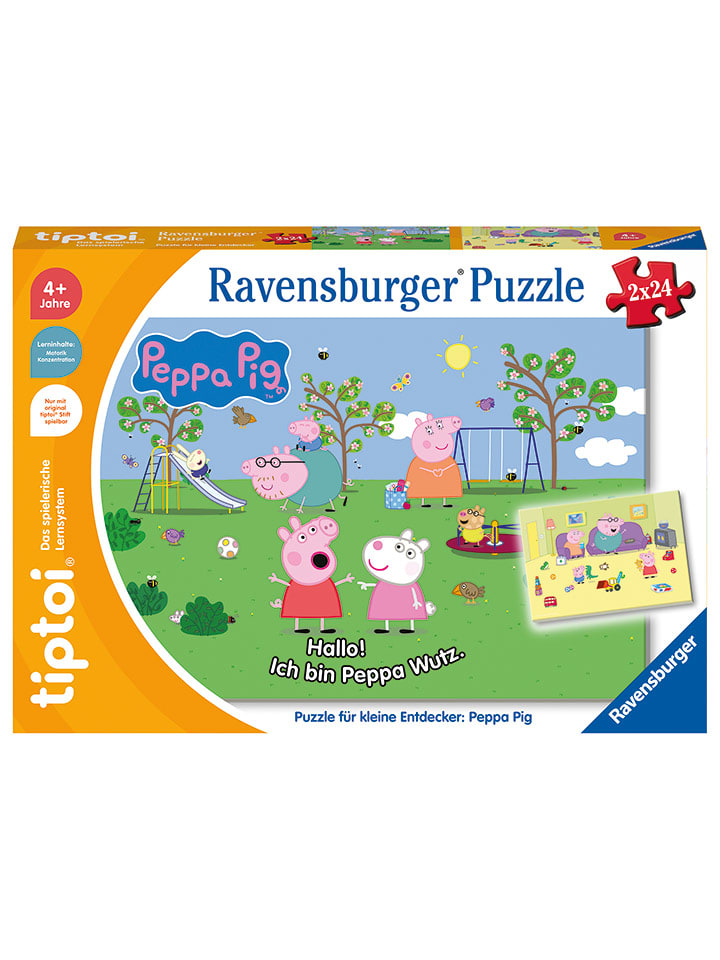 tiptoi® 2x24 Puzzle "Peppa Pig" - ab 4 Jahren