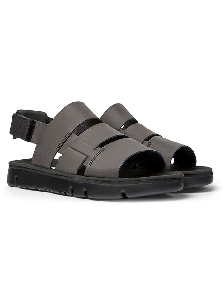 Leder-Sandalen in Braun