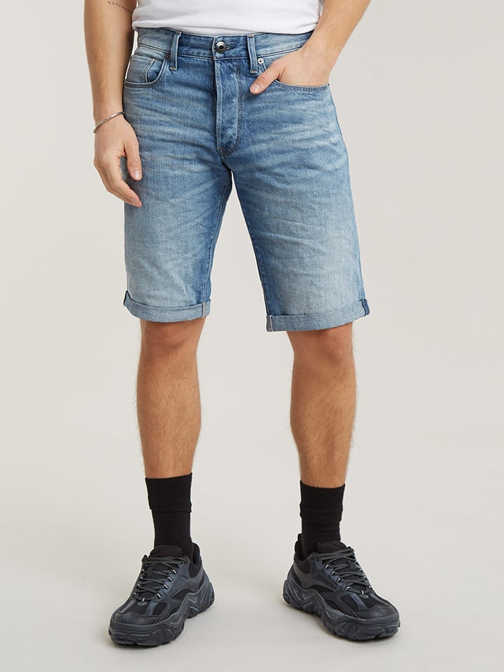Jeans-Bermudas in Hellblau