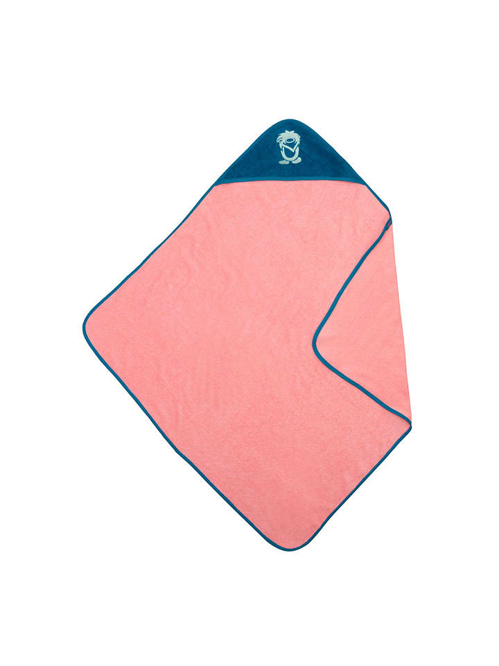 Kapuzenbadetuch "Sandefjord" in Rosa/ Dunkelblau - (L)95 x (B)95 cm