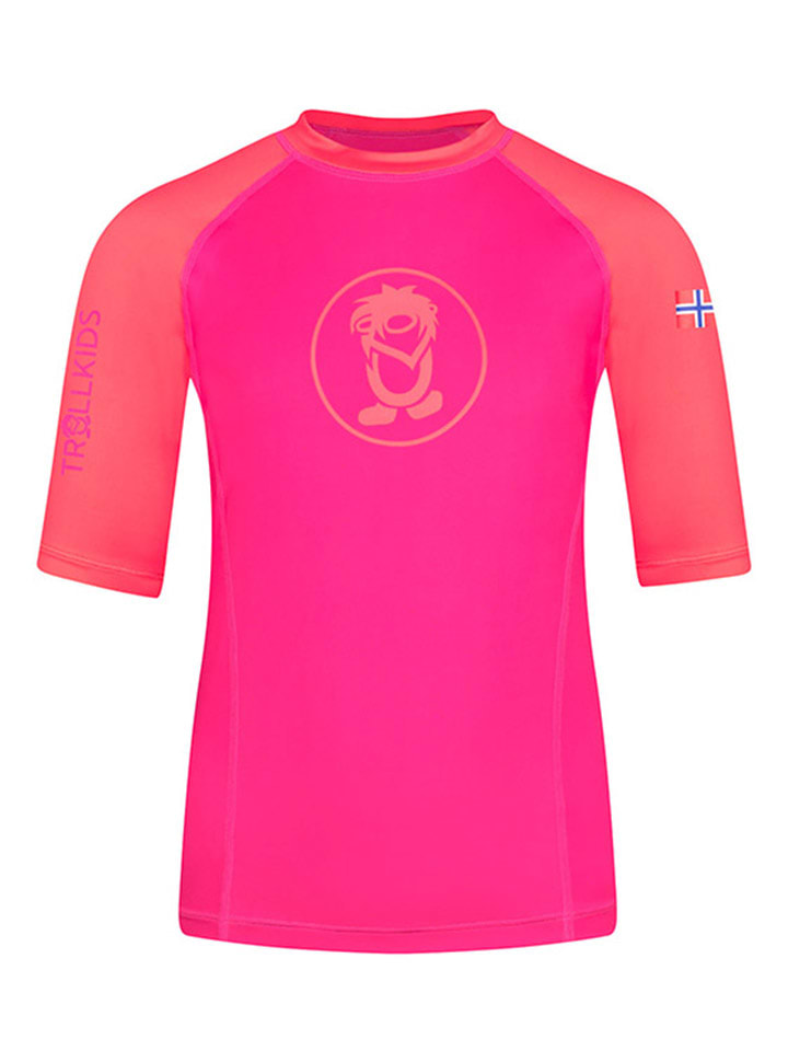 Zwemshirt "Kvalvika T" roze/oranje