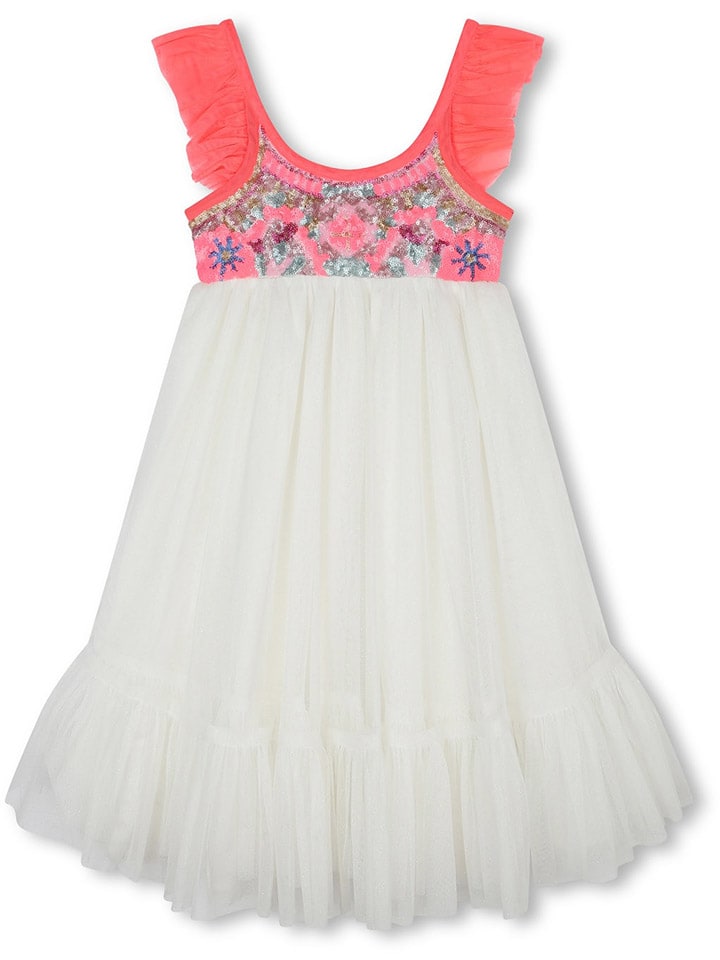 Jurk wit/roze