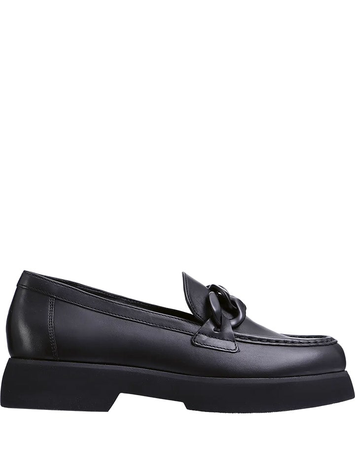 Leder-Mokassins "Stacy" in Schwarz