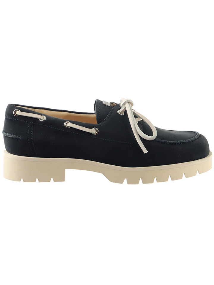 Leder-Mokassins "Timberly" in Dunkelblau