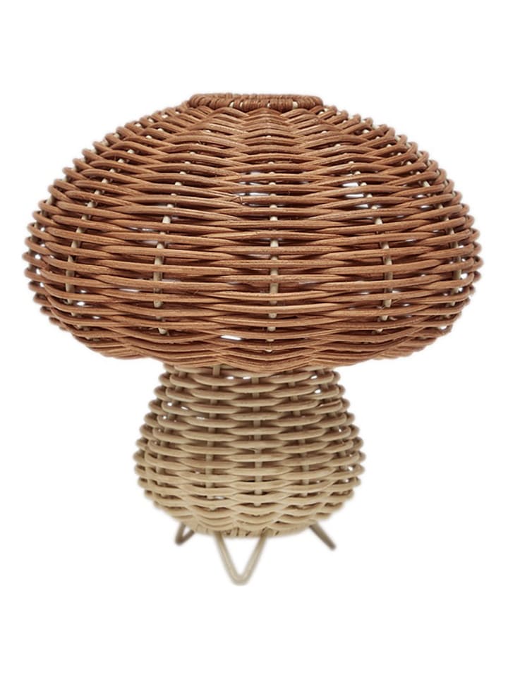 Lampa stołowa LED "Mushroom" w kolorze beżowo-jasnobrązowym - 15 x Ø 15 cm