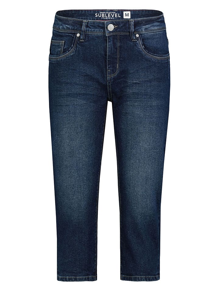 Capri-spijkerbroek donkerblauw