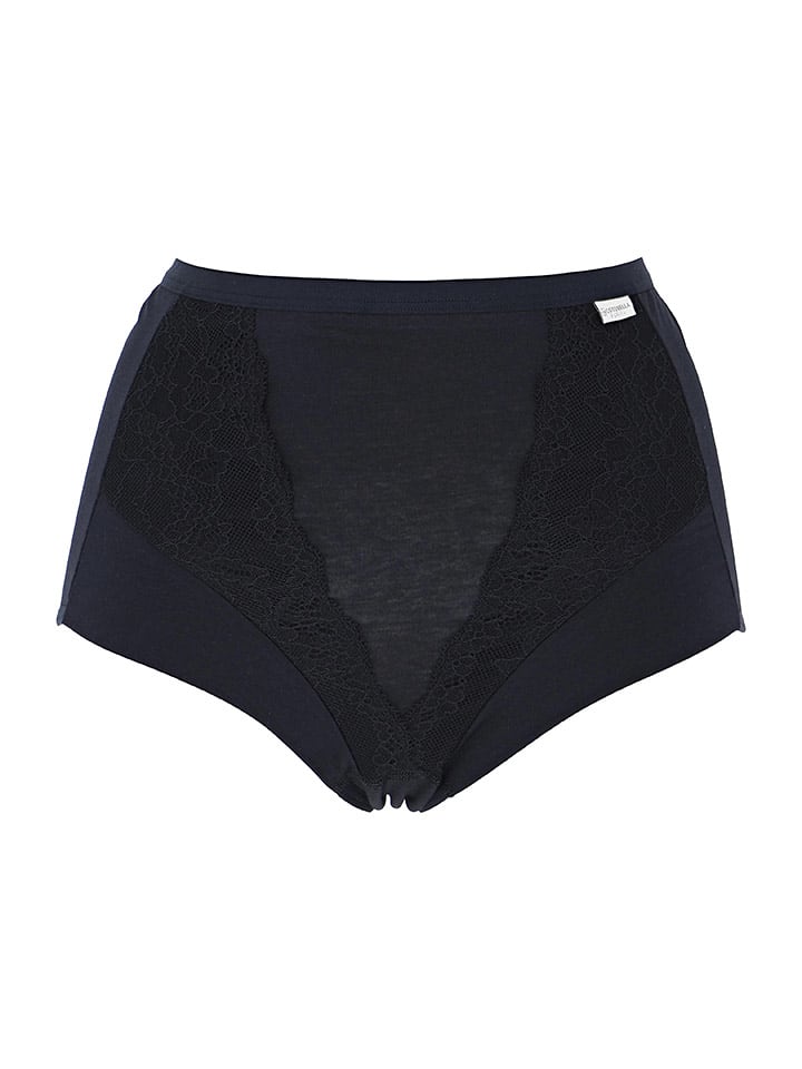 Pełne figi high waist w kolorze czarnym
