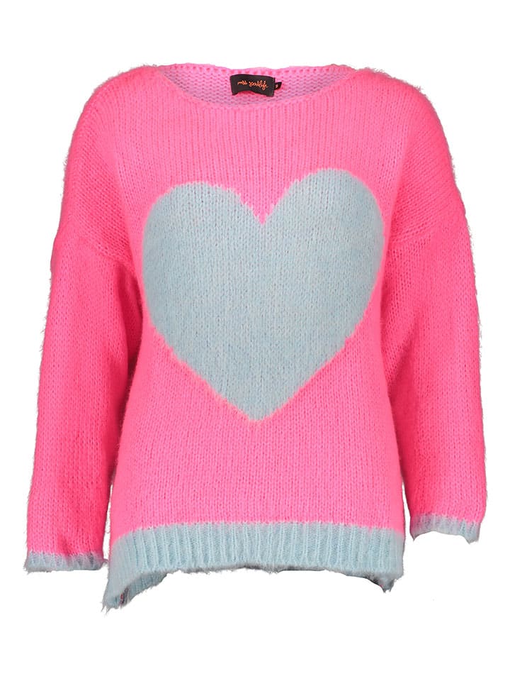 Sweter w kolorze różowo-szarym