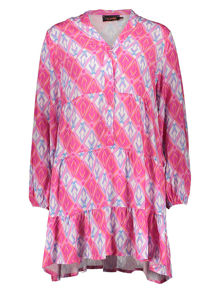 Jurk roze/lichtblauw