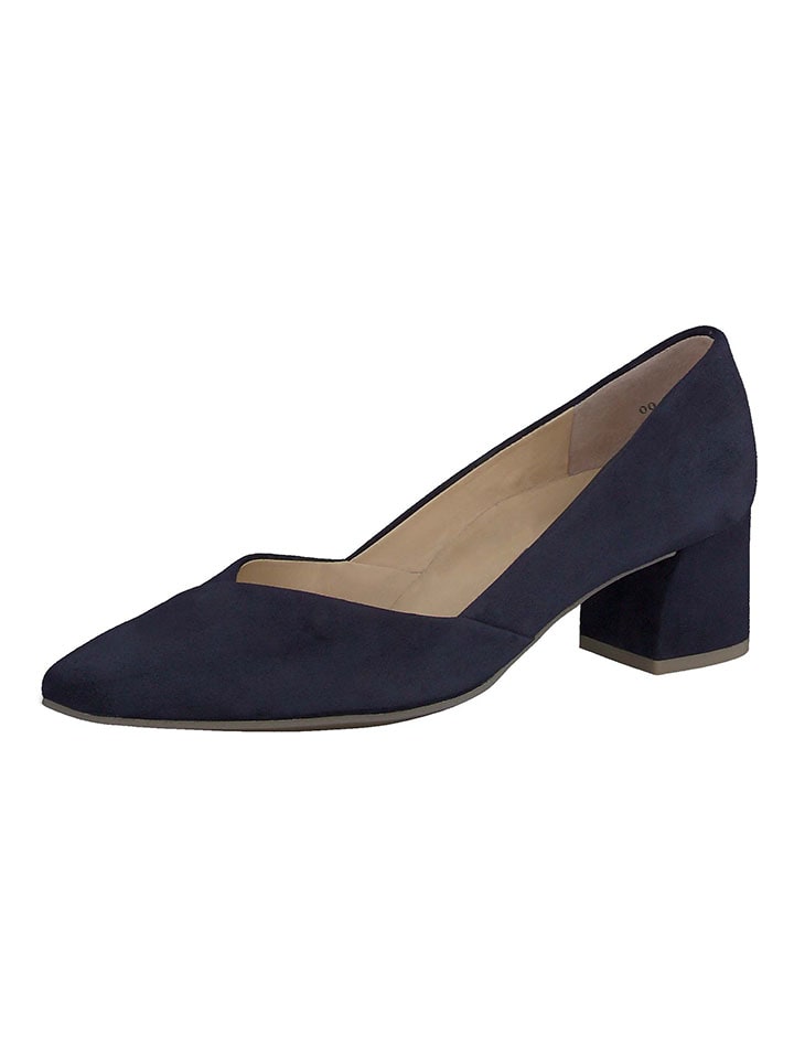Leder-Pumps in Dunkelblau