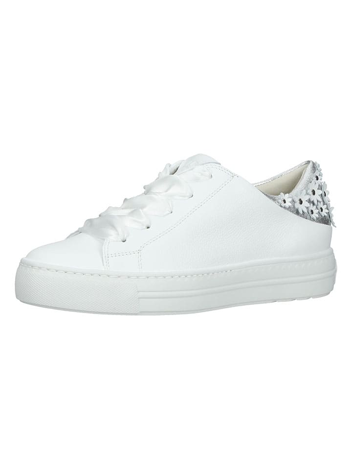 Leder-Sneakers in Weiß