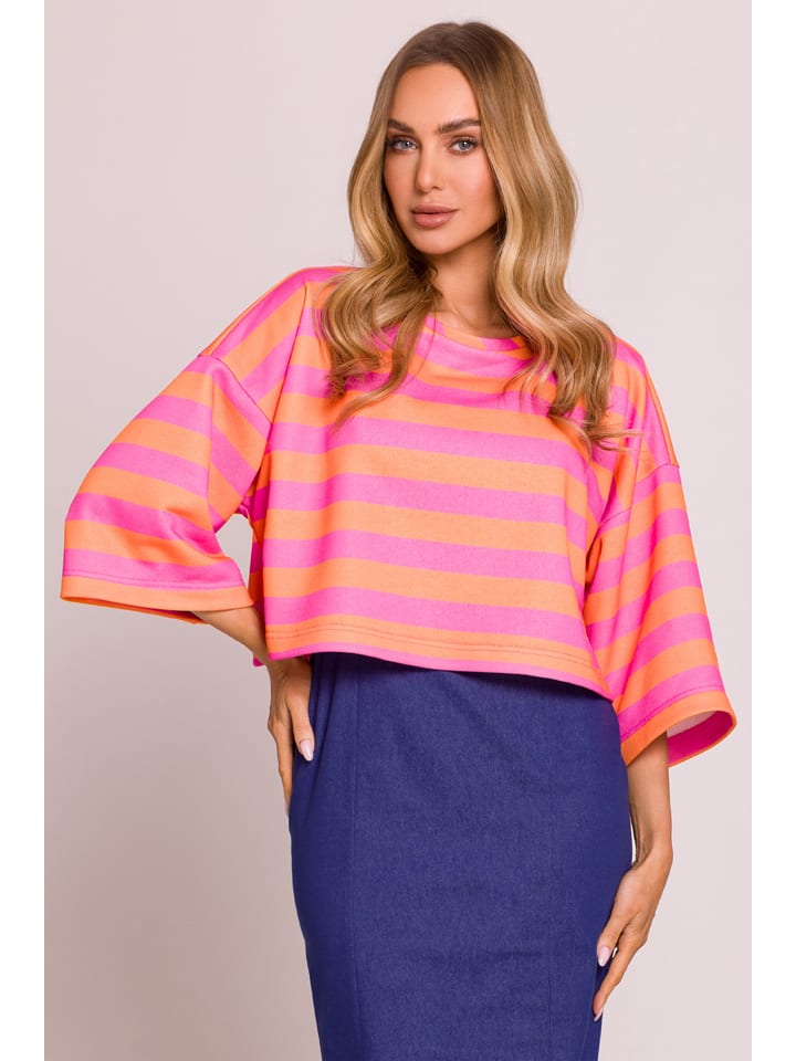 Bluse in Orange/ Pink