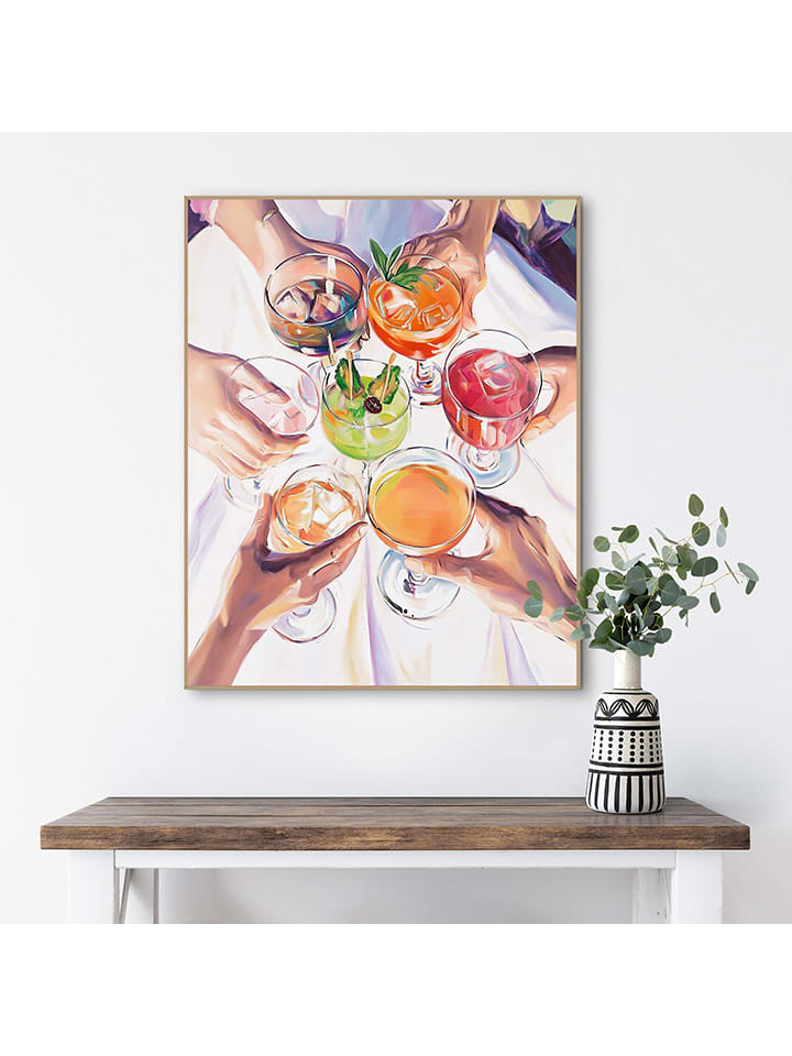 Gerahmter Kunstdruck "Cocktail Cheers"