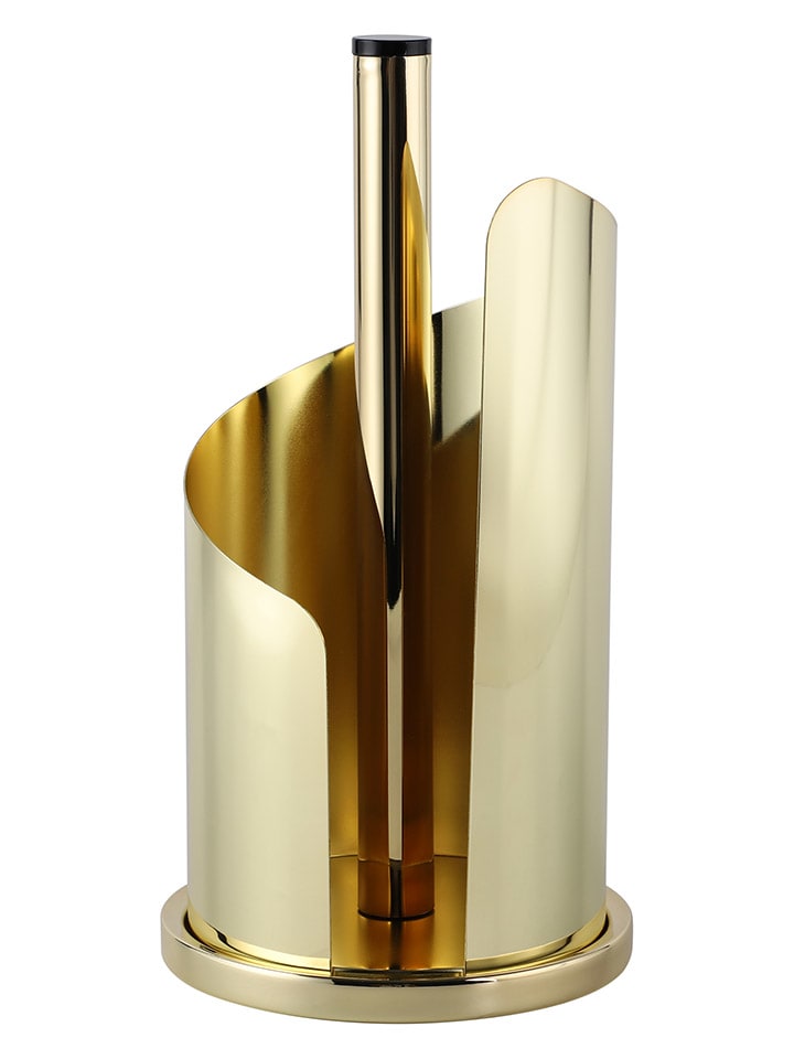 Küchenrollenhalter in Gold - (H)33 x Ø 15,5 cm