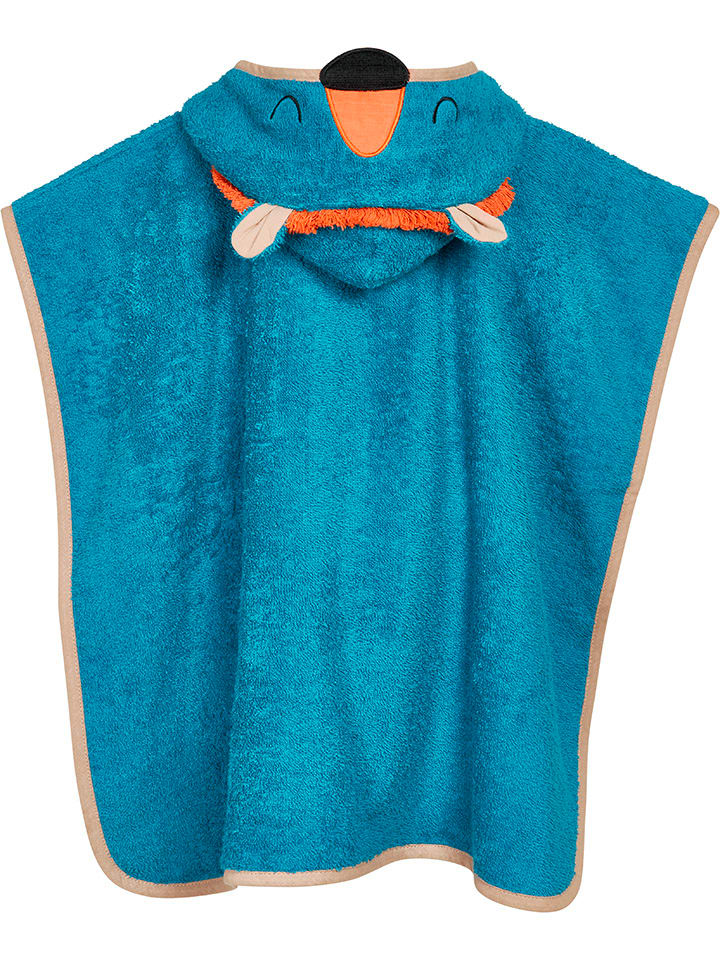Badeponcho "Dschungel" in Blau