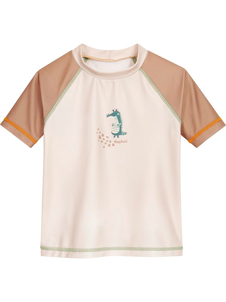 Badeshirt in Beige/ Hellbraun