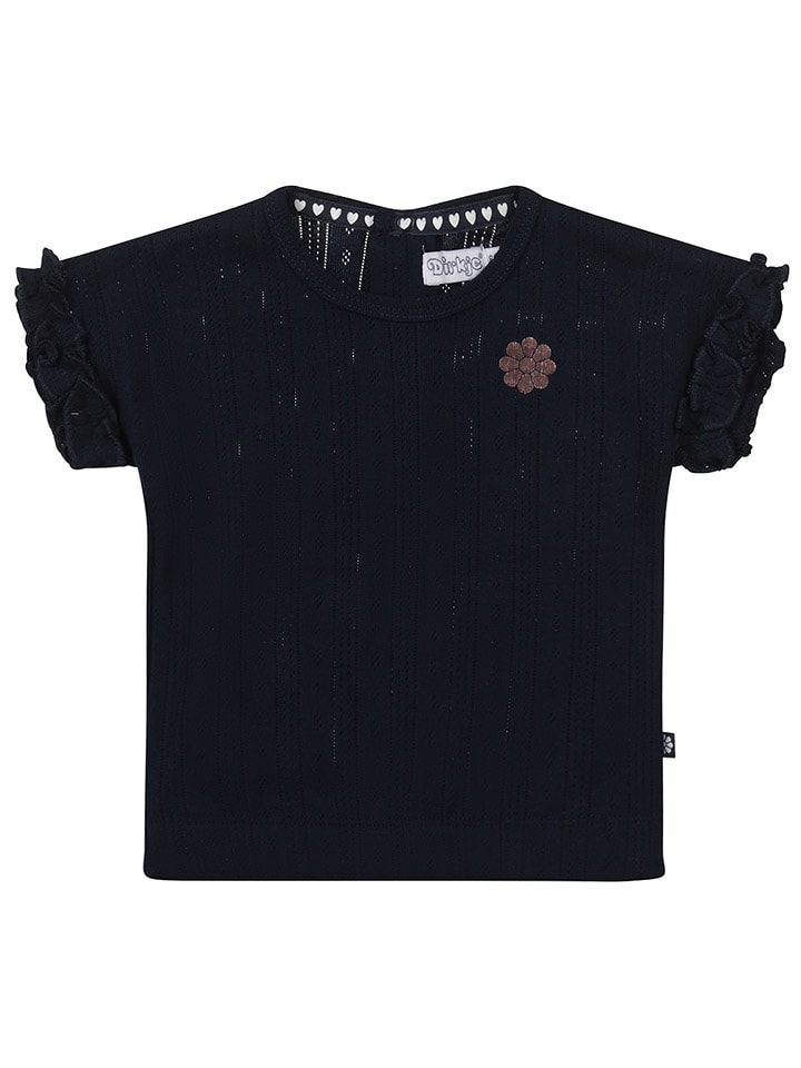 Gebreid shirt donkerblauw