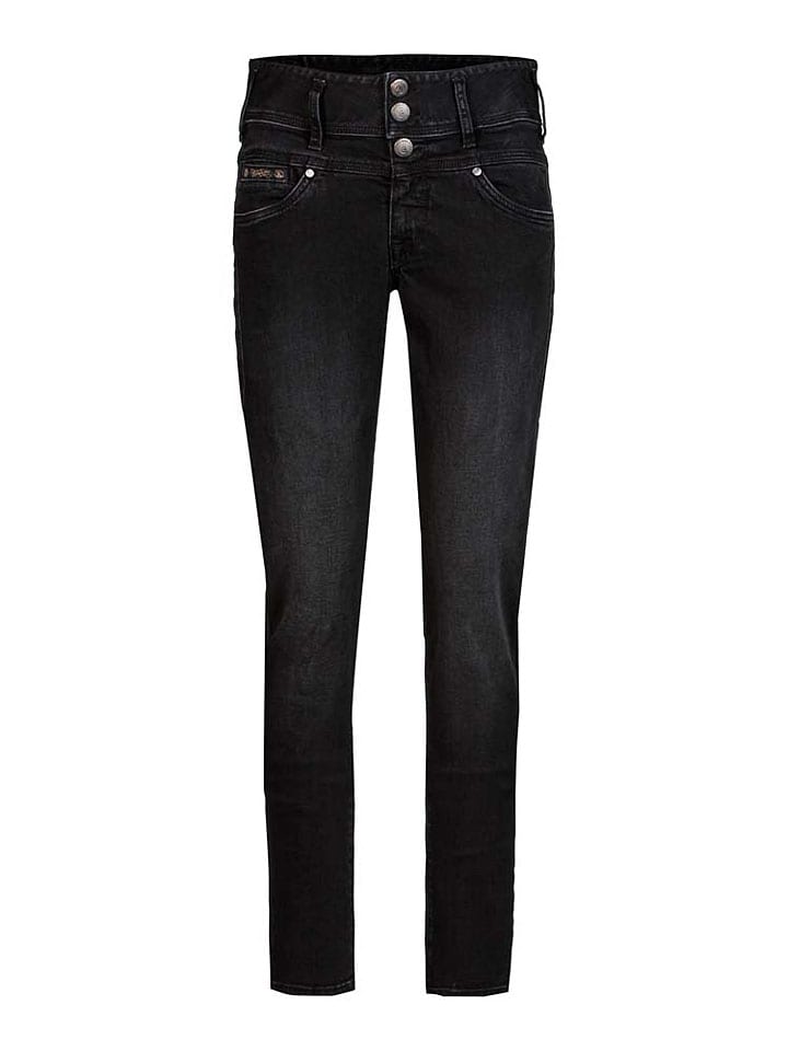 Dżinsy - Skinny fit - w kolorze czarnym