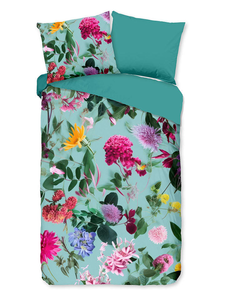 Beddengoedset "Imma" mintgroen/roze