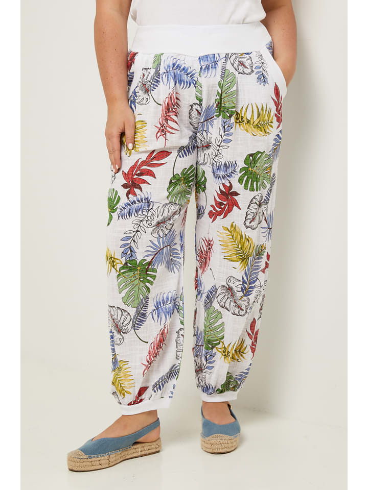 Broek wit/groen/blauw