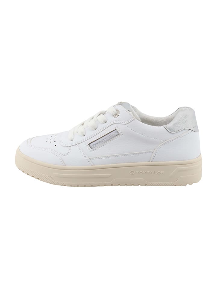Sneakers in Weiß/ Beige