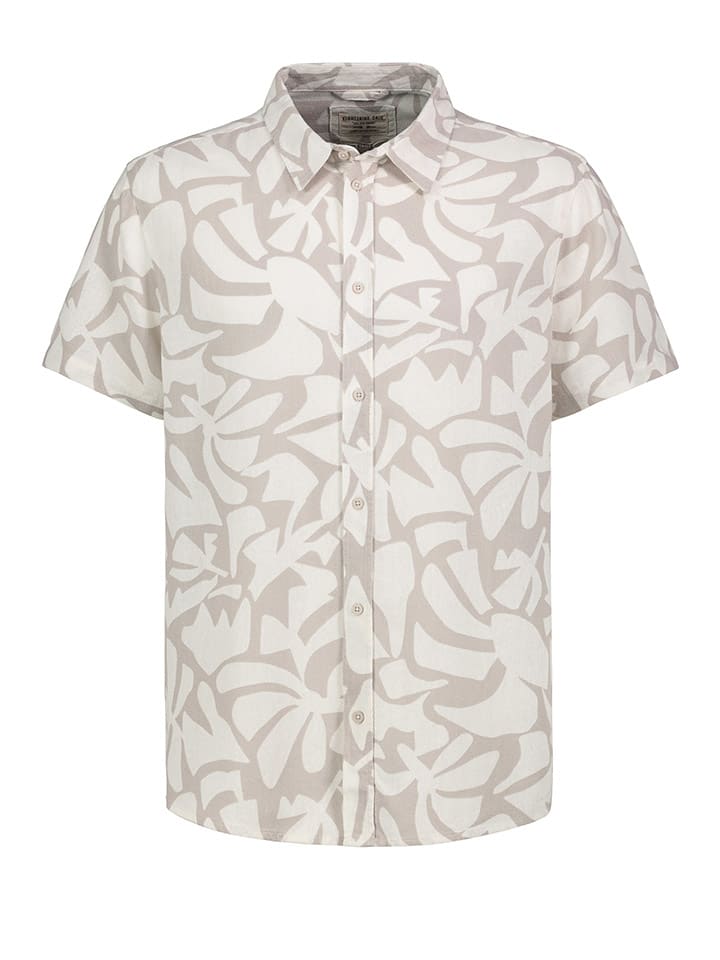 Blouse beige/wit