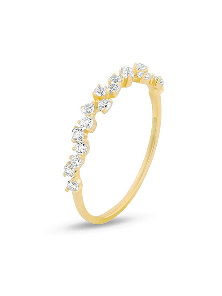 Gecoate ring met edelstenen