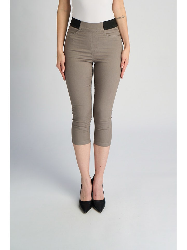 Caprihose in Taupe