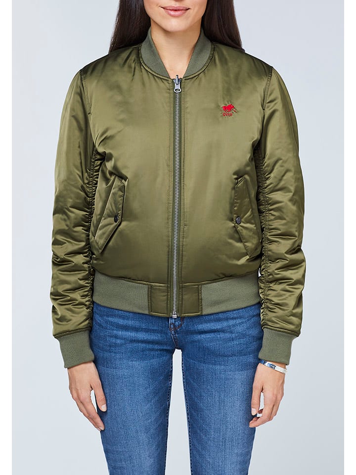 Wende-Blouson in Khaki/ Pink